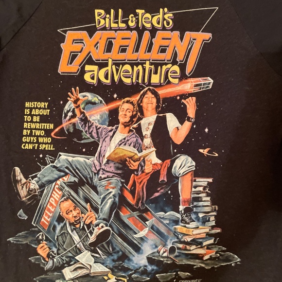 Bill & Ted’s Excellent Adventure Baseball Tee Fright Rags - Picture 3 of 4
